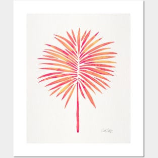 fan palm pink Posters and Art